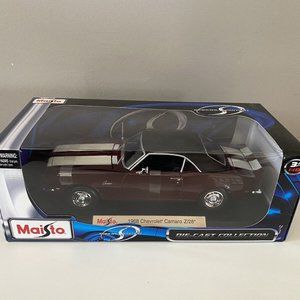 Maisto 1968 Chevrolet Camaro Z/28 Die-Cast 1:18 Scale-Burgundy/White Stripes-NIB